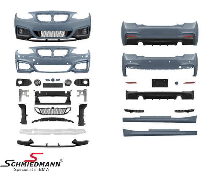 Spoiler kit complete front/back/side -AN EDEL- -Motorsport II- (AN EDEL close to OE quality – the best quality on the aftermarket).