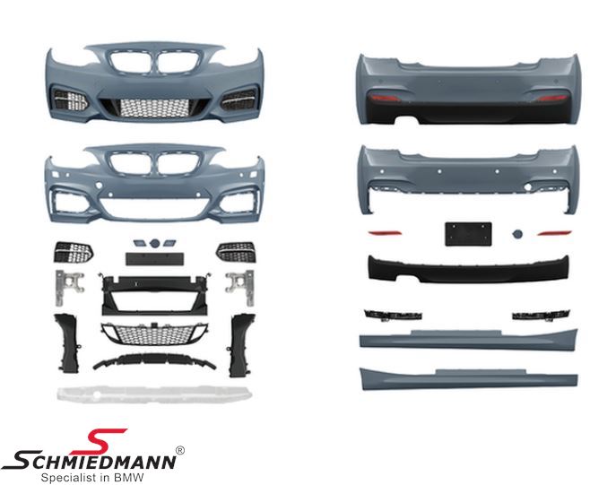 Spoiler kit complete front/back/side -AN EDEL- -Motorsport I- (AN EDEL close to OE quality – the best quality on the aftermarket).