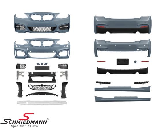 Spoiler kit complete front/back/side -AN EDEL- -Motorsport I- (AN EDEL close to OE quality – the best quality on the aftermarket).