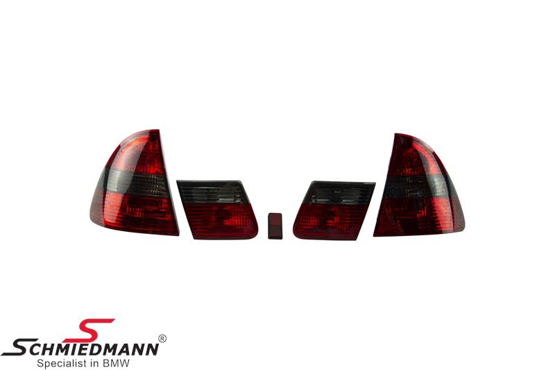 TAILLIGHTS CRYSTAL STYLE SMOKE/RED