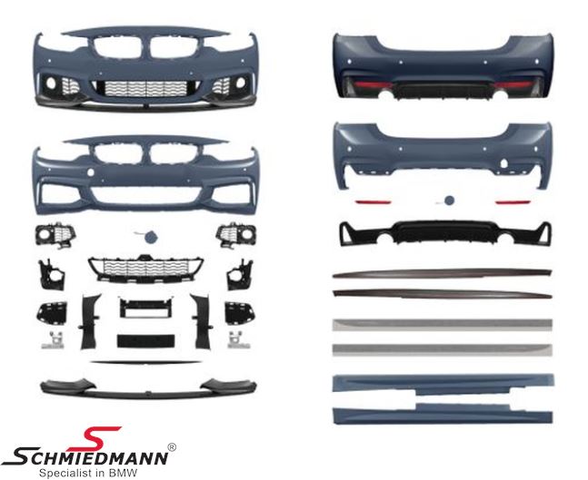 Spoiler kit complete front/back/side -AN EDEL- -Motorsport II- (AN EDEL close to OE quality – the best quality on the aftermarket).