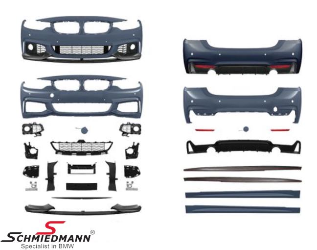 Spoiler kit complete front/back/side -AN EDEL- -Motorsport II- (AN EDEL close to OE quality – the best quality on the aftermarket).