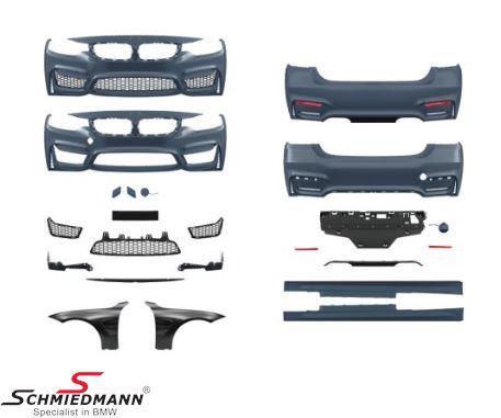 Spoiler kit complete front/back/side -AN EDEL- -Motorsport III- (AN EDEL close to OE quality – the best quality on the aftermarket).