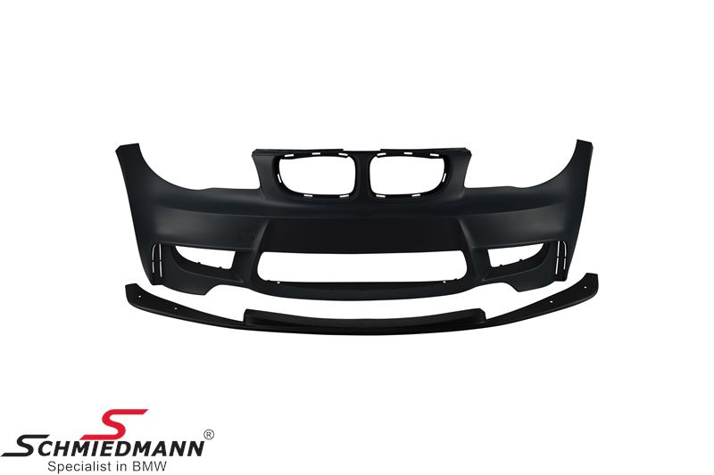 Frontspoiler Motorsport II design with front splitter (original foglights will fit), inclusive a set black grills