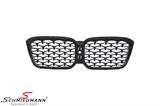 NSG0XLCIGBDS BMW X3 (G01 LCI) -  Diamond style kidney set in gloss black