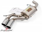 980406 BMW E90 -  Sport rear silencer stainless steel Supersprint tailpipes 2X80MM round 