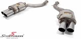 983046-26K BMW F10 -  Sport rear silencer set R+L.-side+X-pipe, stainless steel Supersprint tailpipes 4 X 90MM round