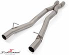 983046-26K BMW F10 -  Sport rear silencer set R+L.-side+X-pipe, stainless steel Supersprint tailpipes 4 X 90MM round