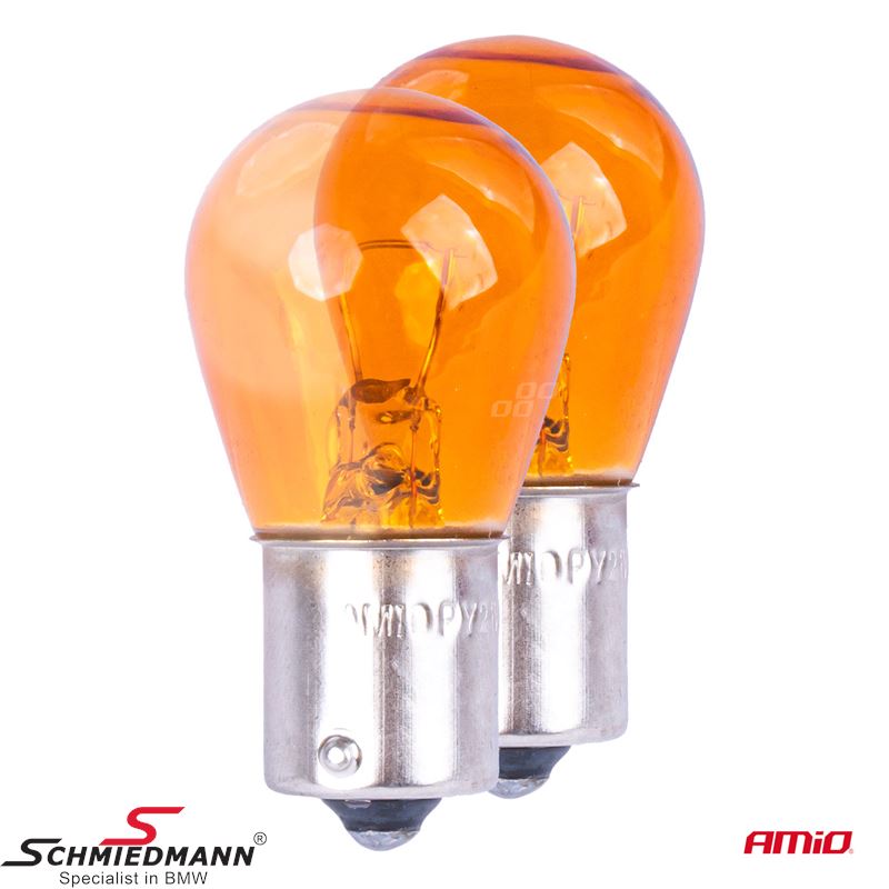 Blinker bulb PY21W, BAU15S, orange