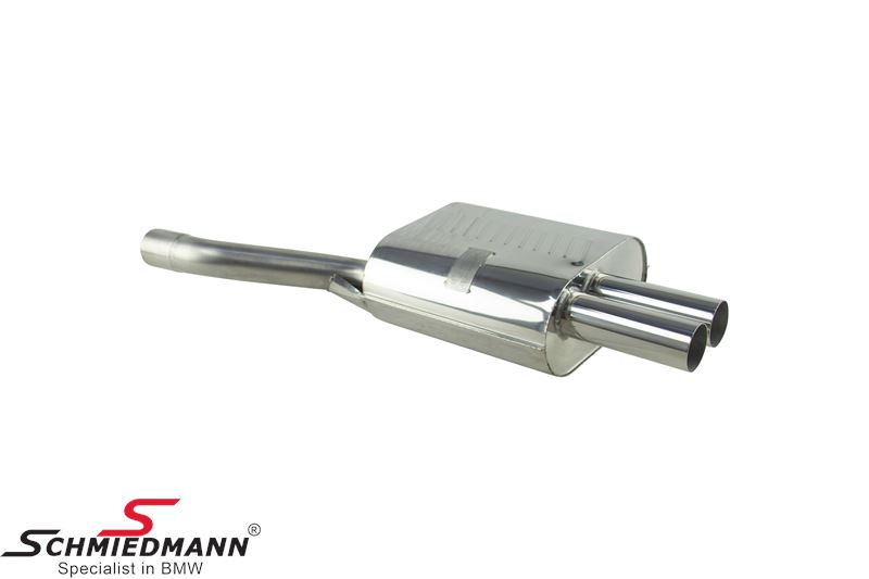 Eisenmann Rear Silencer 2x Ø 76 mm fitting M-Technic-Rear-Appron With ECE-Approval