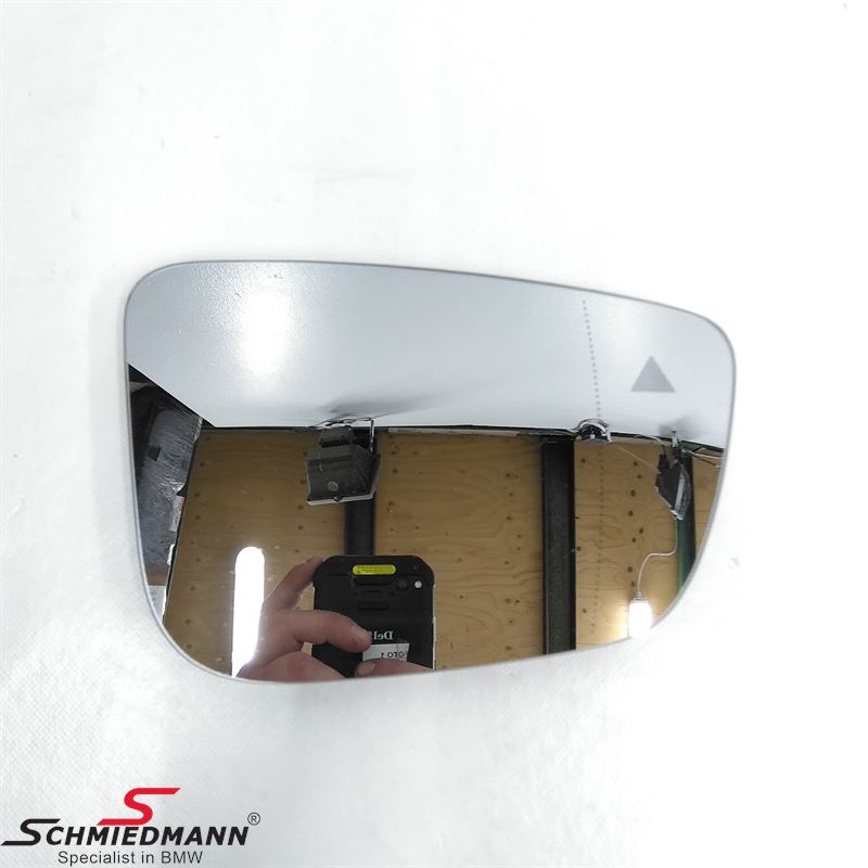 Side-view mirror glass wide-angle and heated R.-side