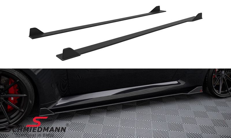 Side skirt-extension set V.2 -Maxton Design- Street Pro, black