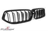 NSG32LCIHGDG  Kidney set, high gloss black - with double grill spokes