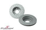 34116792215Z 34116792215 34 11 6 792 215 6792215  Brake disk set 284X22MM ventilated, coated and drilled 