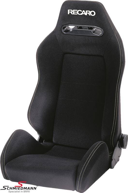 Recaro -Speed- Velour Black/Silver sewing thread , front left or right side