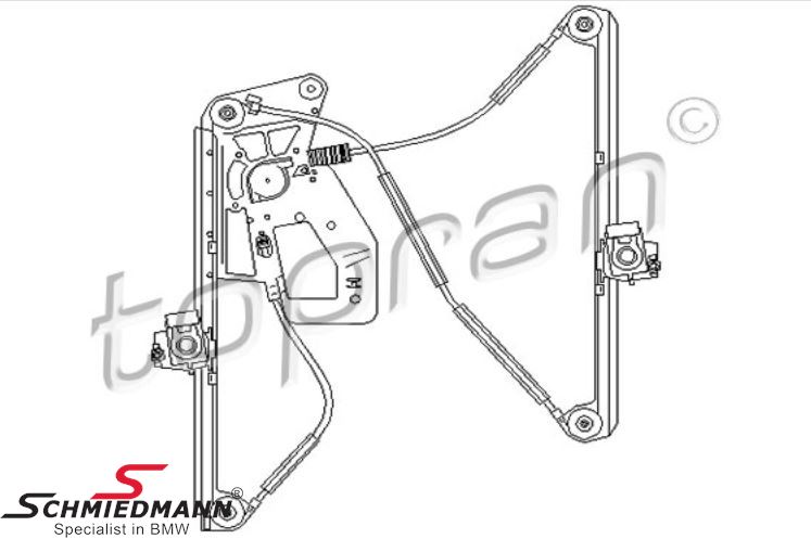 Electrical window drive - right side front, without motor 