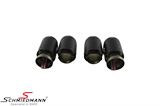 TP-CT-68  Akrapovic Tail Pipe Set, for Slip-On Line (Titanium/ Carbon)