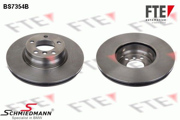 Brake disc front 330X24mm - ventilated with coating