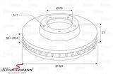 34116864906VL 34116864906 34 11 6 864 906 6864906  Brake disc front 324X30mm - ventilated