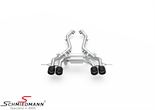 B5477.21104.32  Eisenmann - racer rear silencer with black chrome tail pipes, 4XØ110mm 