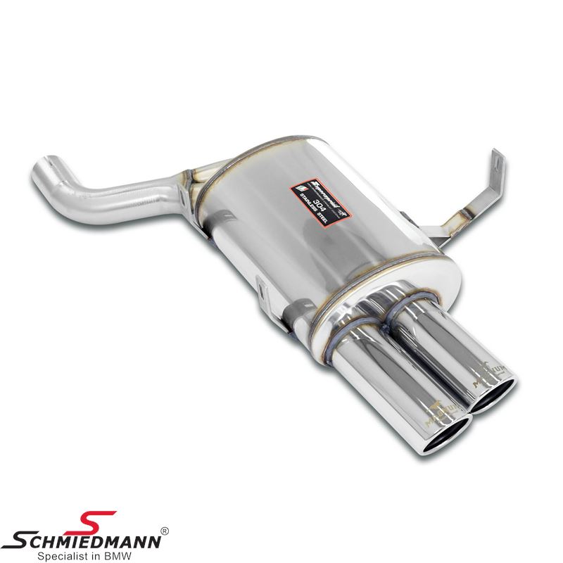 Supersprint sport rear silencer with double exhaust, right side