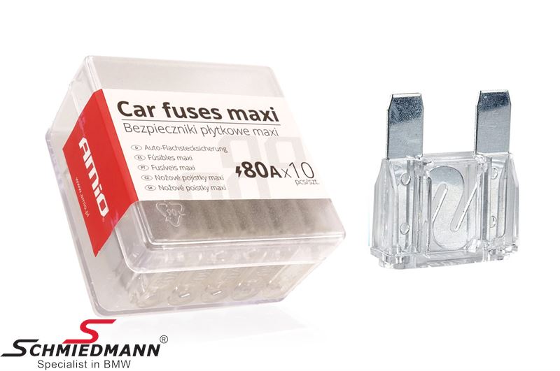 Blade fuse set Maxi - 80A, 10 pcs