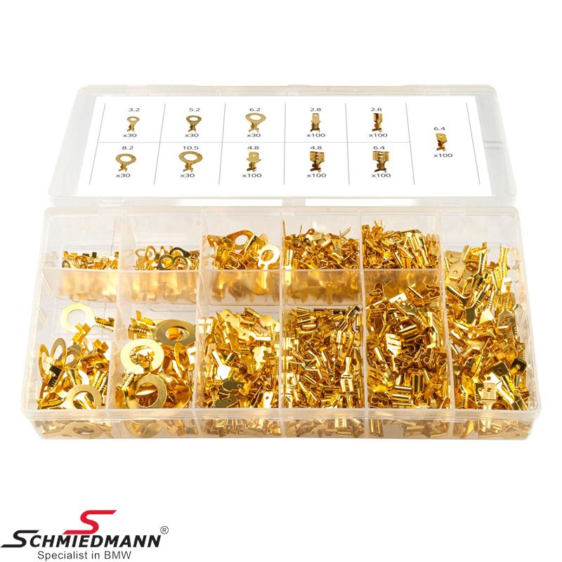 Connectors set - brass, 750 pcs