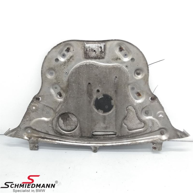 Engine undercarriage cover front part alu reinforcement plate