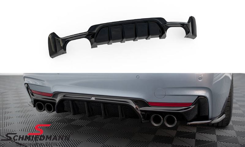 Maxton Design rear diffuser, dual exhausts, gloss black