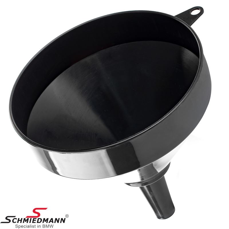 Funnel - with strainer, black