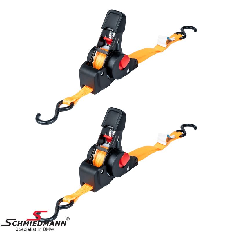 Tie down Straps - with automatic ratchet, 100/200kg, 18mm, 2m, S-type