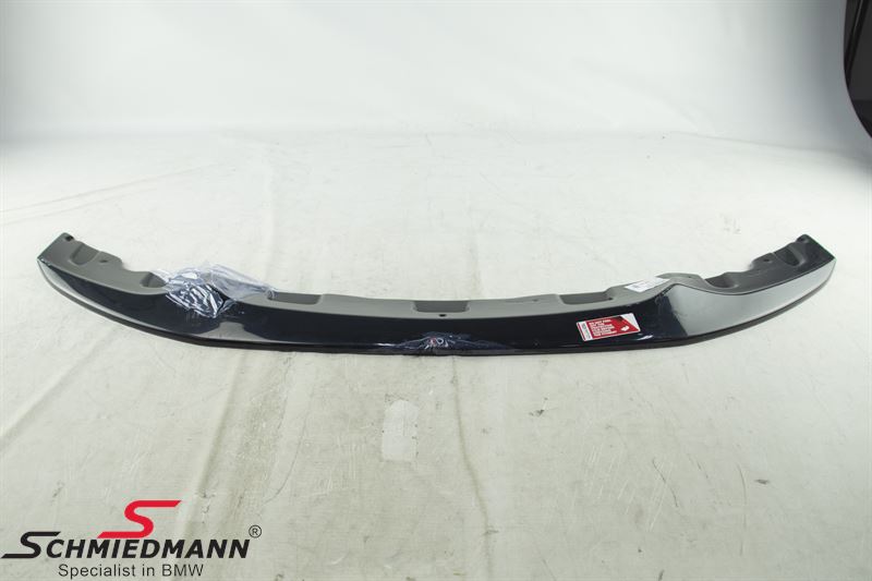 -DEMO- Maxton Design front splitter V.2, glossy black, has scratches on the right side at the top, protective film broken on the left side