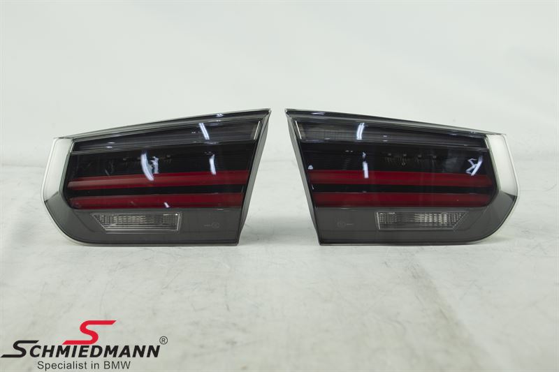 -DEMO- Taillights, black-line LED, -M-Performance-, These lights have light bleed, therefore light from the top can be seen in several different places in the light.