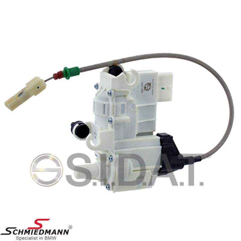 Actuator inclusive locking mechanism, central locking, soft close, rear door, left side