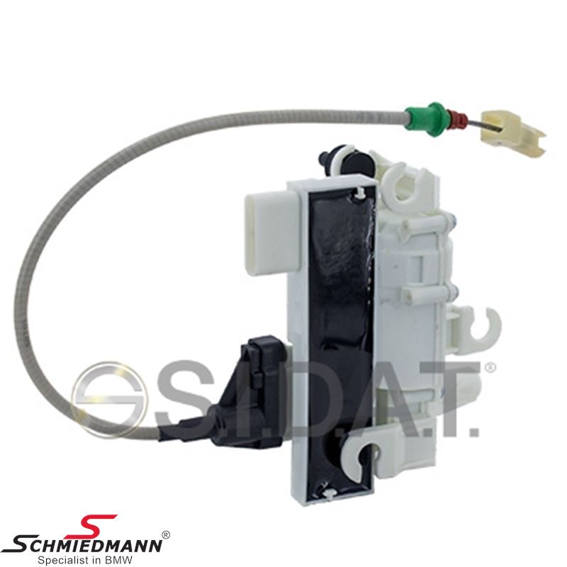 Actuator inclusive locking mechanism, central locking, soft close, rear door, right side