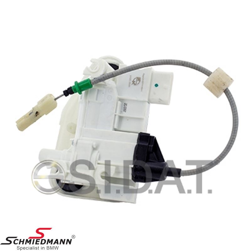 Actuator inclusive locking mechanism, central locking, soft close, rear door, left side