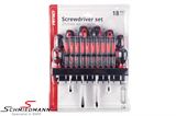 02411 宝马 K569 -  Screwdriver set - 18 pcs, with hanger