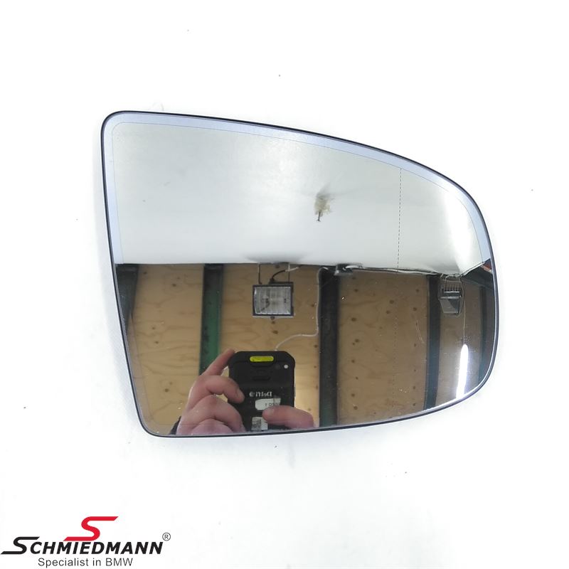 Side-view mirror glass wide-angle R.-side