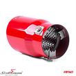 03168 宝马 A73 -  Exhaust tip - stainless steel, single output, MT 017, red