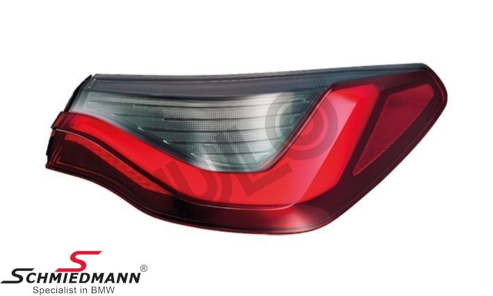 Taillight - right side, outter part, LED, red/dark