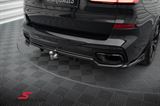 ING07MLCI-MD BMW X7 (G07 LCI) -  Maxton Design central diffuser, rear, with vertical bars, gloss black