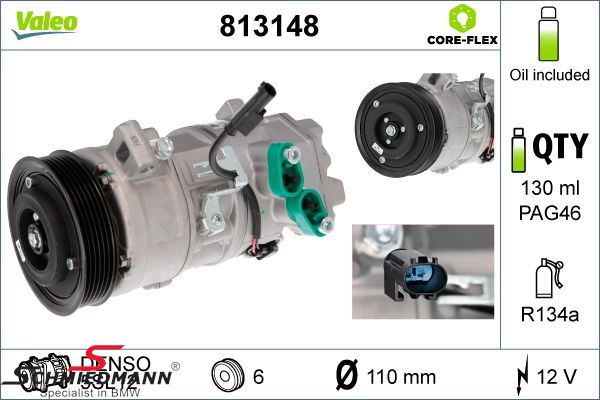 Aircondition compressor with magnetic clutch