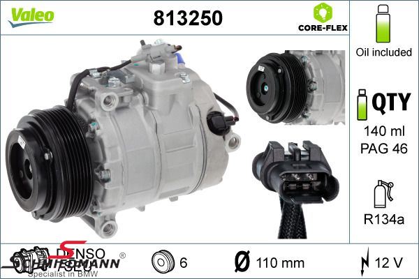 Aircondition compressor with magnetic clutch