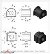 TED10706 宝马 E82 -  Stabilizer bushing, Polyurethane, rear