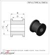 TED93849 宝马 E28 -  Stabilizer link bush, Polyurethane, rear