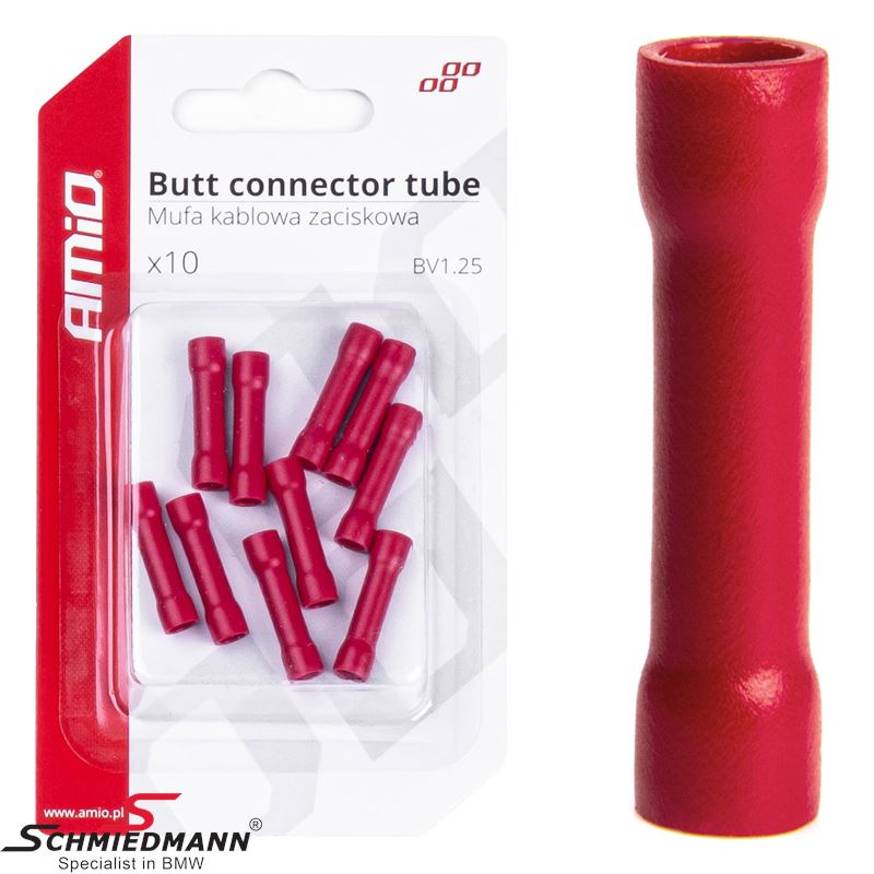 Butt connector tube - 0,5-1,5mm2, 10 pcs