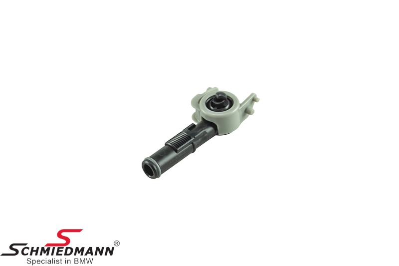 Washer nozzle, headlight cleaning system, right side