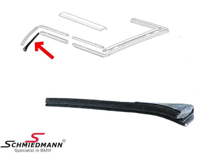 Window guide - right side, rear