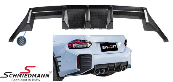 Rear skirt insert/Diffuser set -Motorsport II- Carbon