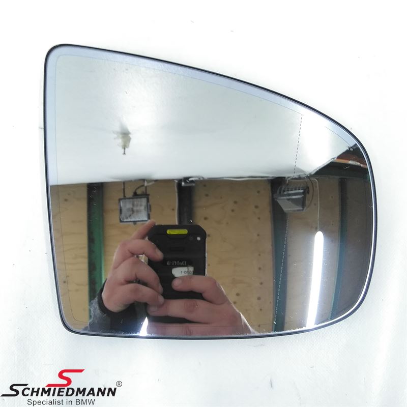 Side-view mirror glass wide-angle R.-side